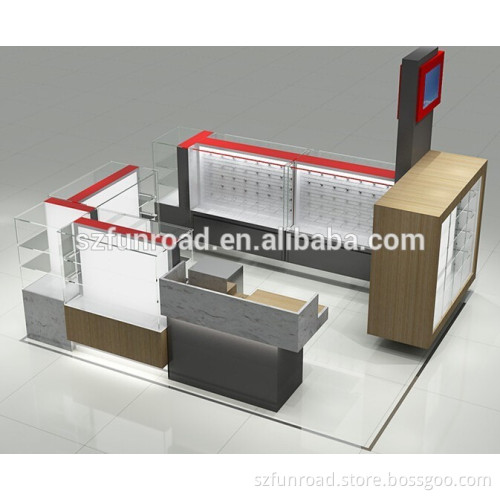 High End Customized Phone Repair Accessories Kiosk Phone Display Cabinets